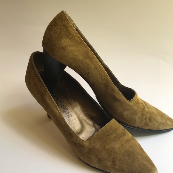 SOLD❗️❗️Vintage YVES SAINT LAURENT suede heels - Picture 10 of 10